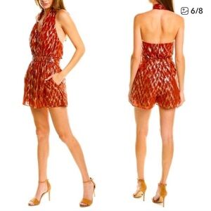 Reiss Red Patterned Women's Shorts